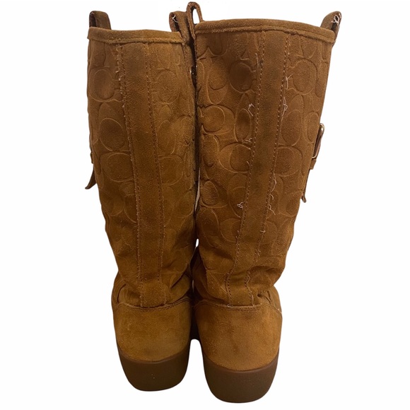 Coach Suede Signature Tulip Winter Boots - Tan - Picture 7 of 13